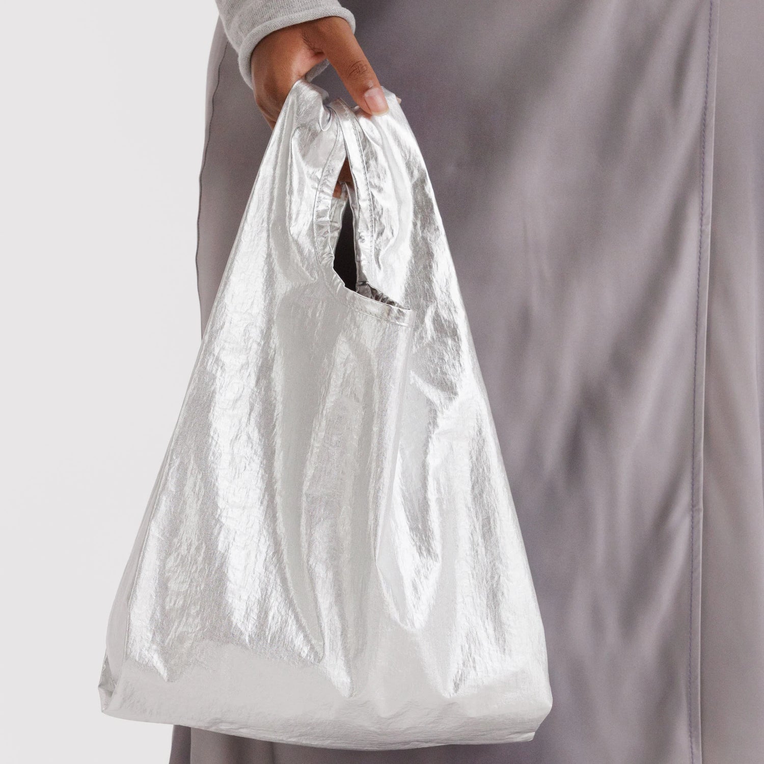 Baby Baggu Bag - Chrome Metallic