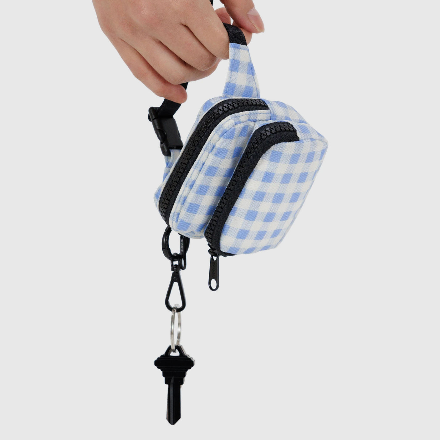 Baggu Fanny Pack Charm - Light Blue Gingham