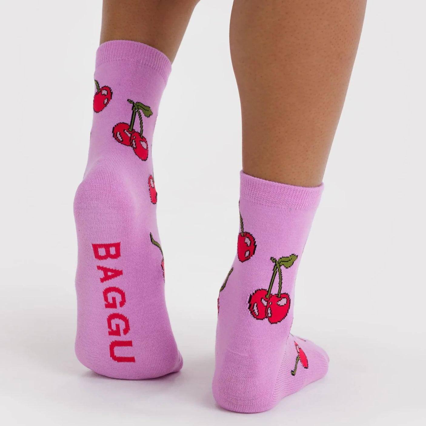 Baggu Crew Socks - Strawberry Blossom
