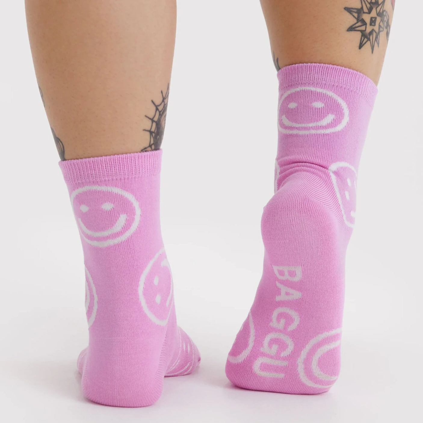 Baggu Crew Socks - Pink Happy