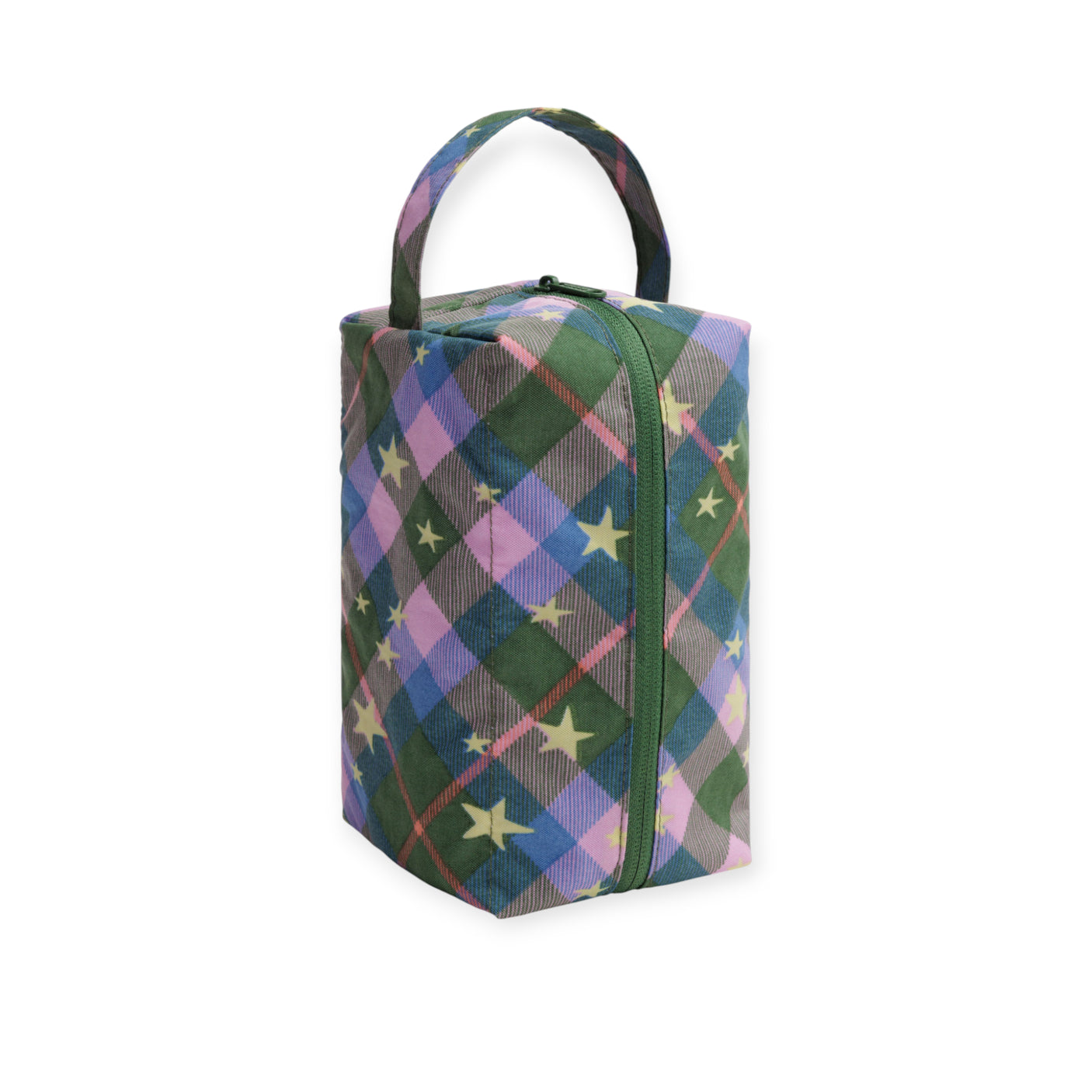 Baggu Toiletry Dopp Kit - Green Star Plaid
