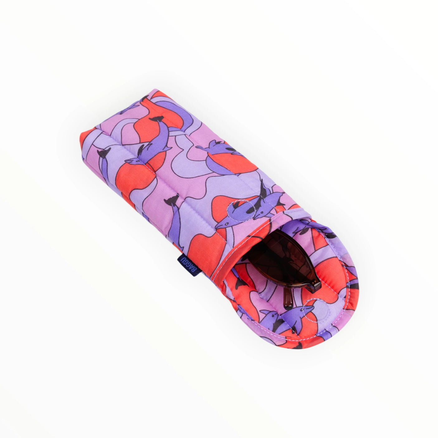 Baggu Puffy Glasses Case - Dolphins