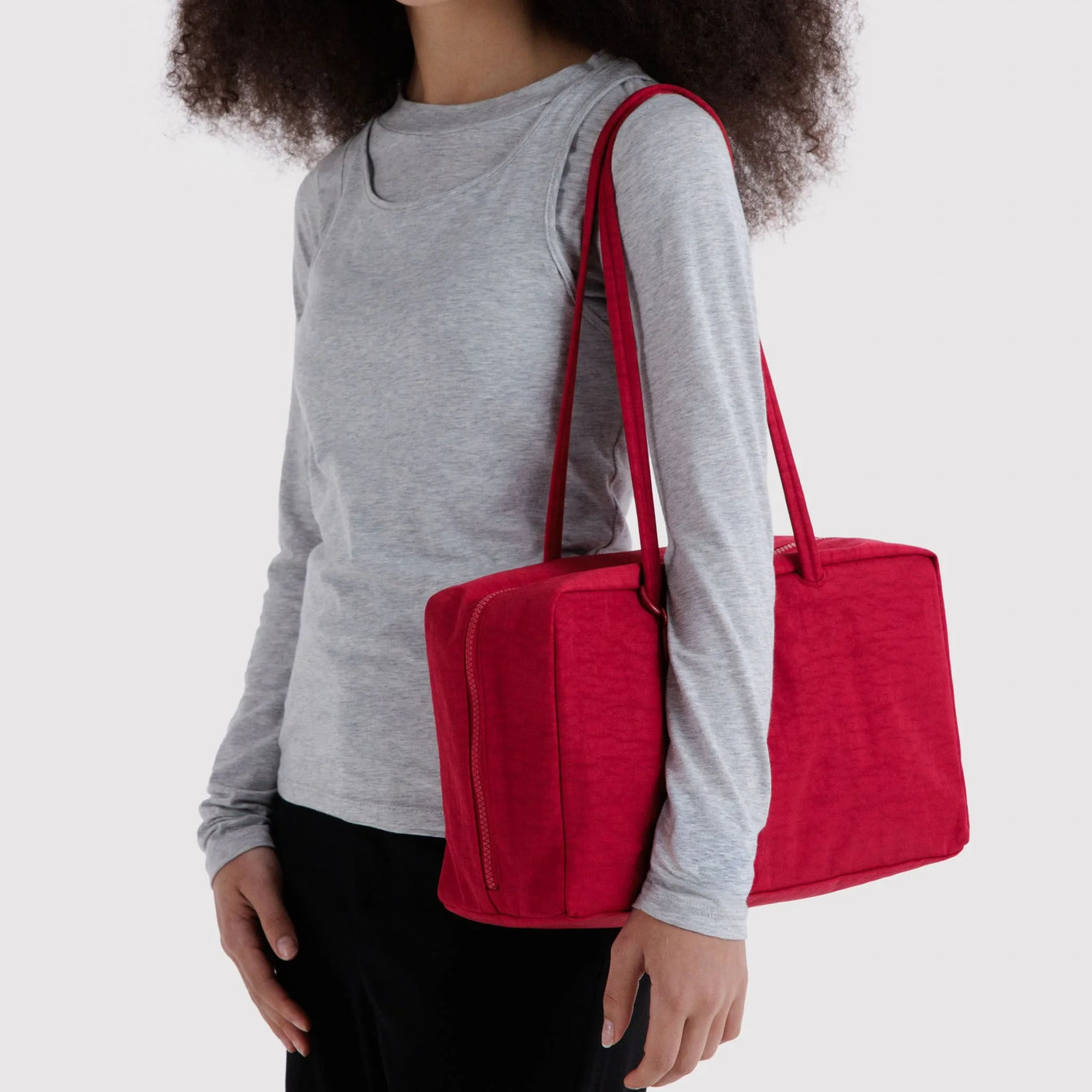 Baggu Medium Nylon Bowler Bag - Cherry