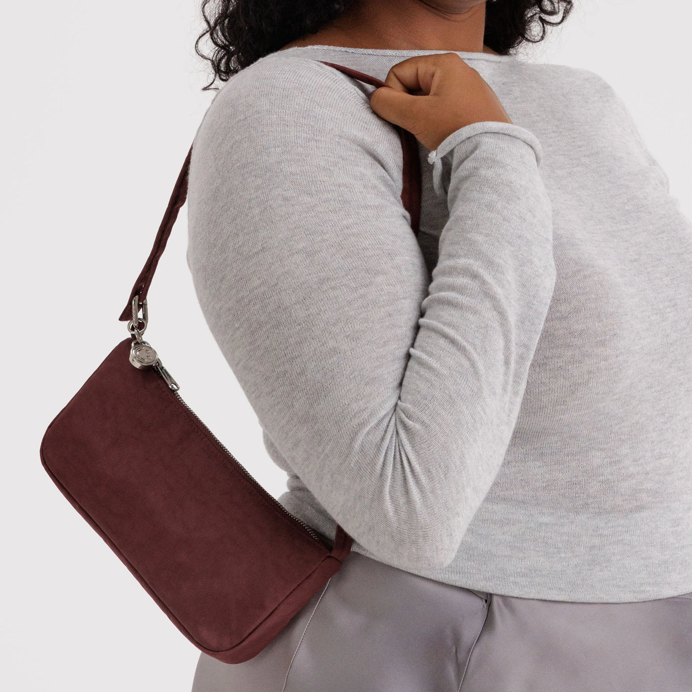 Baggu Nylon Pochette - Mahogany