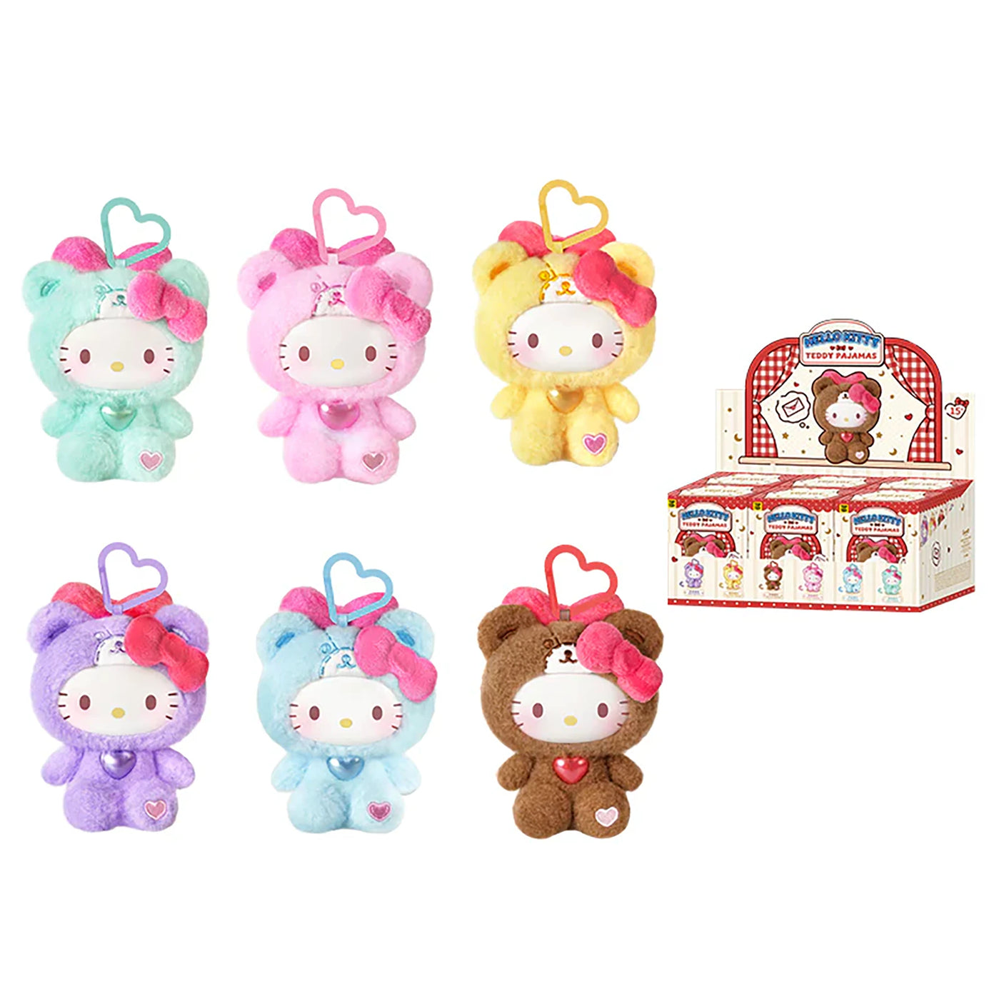 Hello Kitty Teddy Pajamas Plush Pendant - Blind Box
