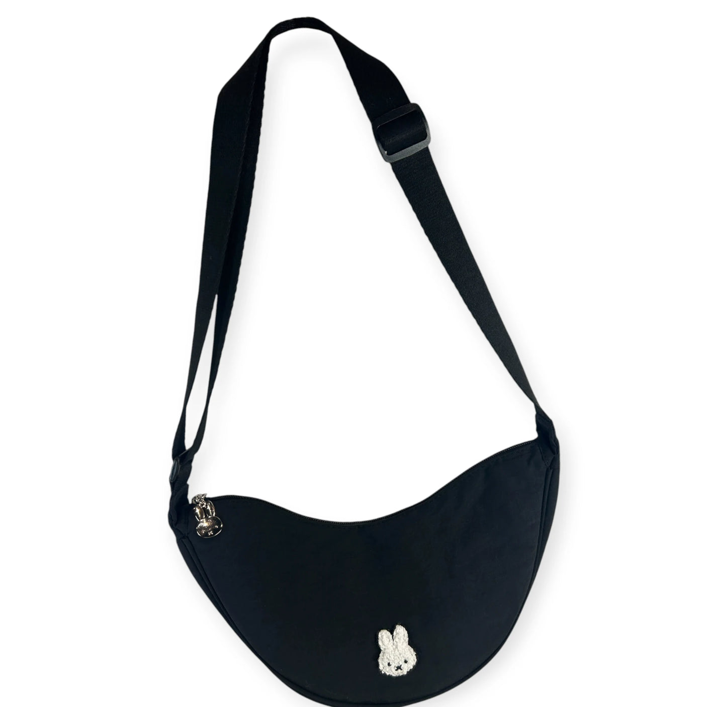 Miffy Crescent Crossbody Bag - Black