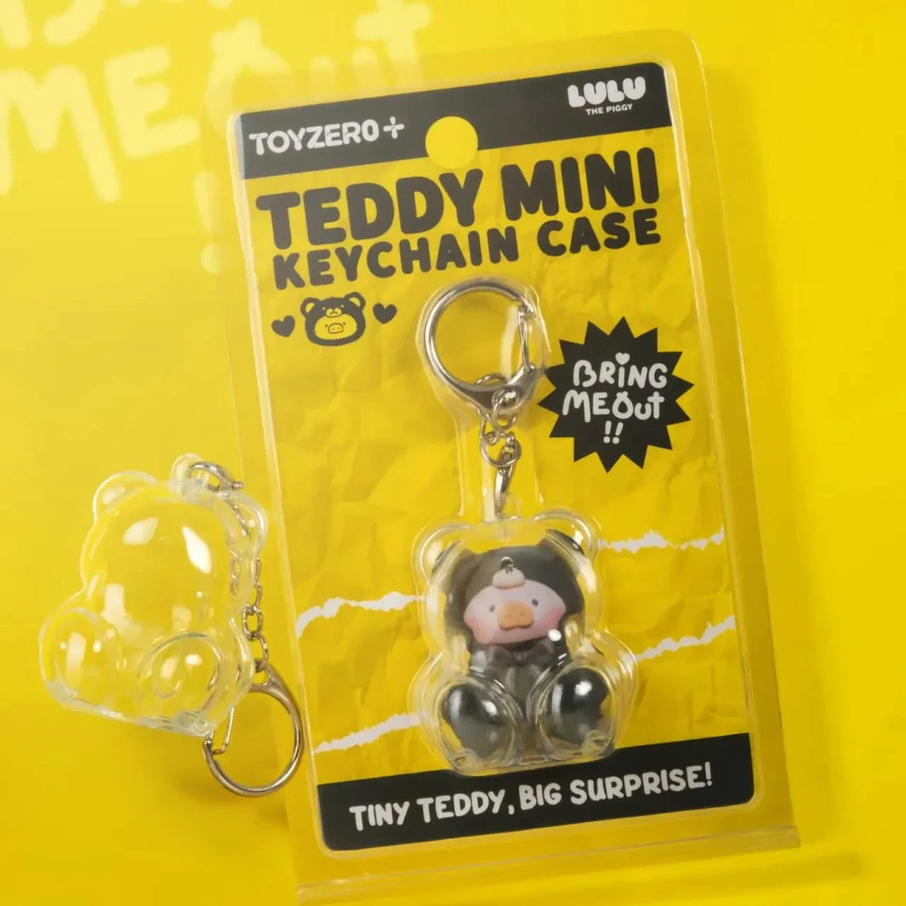 LuLu the Piggy - Mini Teddy Keychain Case