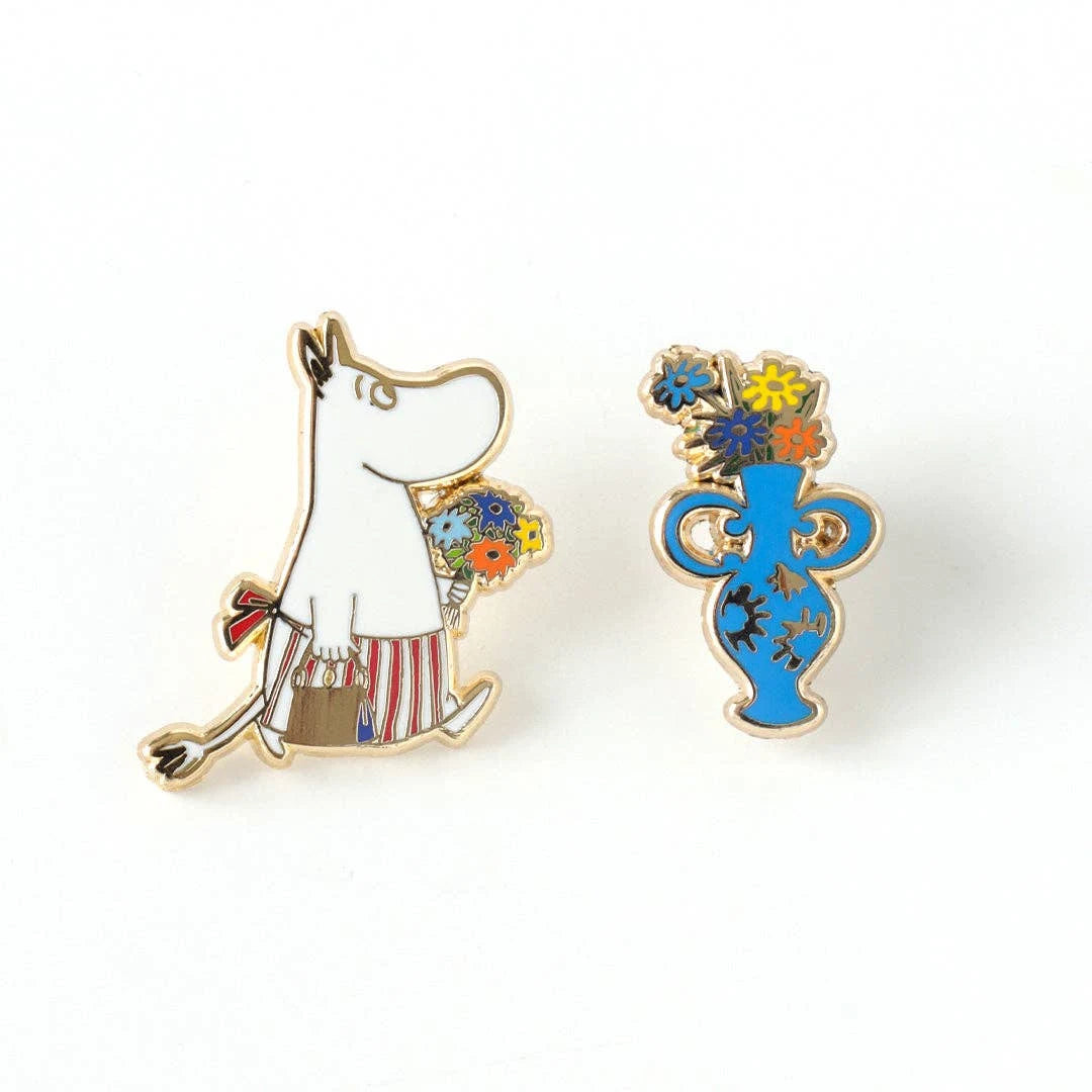 Moomin - Moominmamma & Flowers Pin Set
