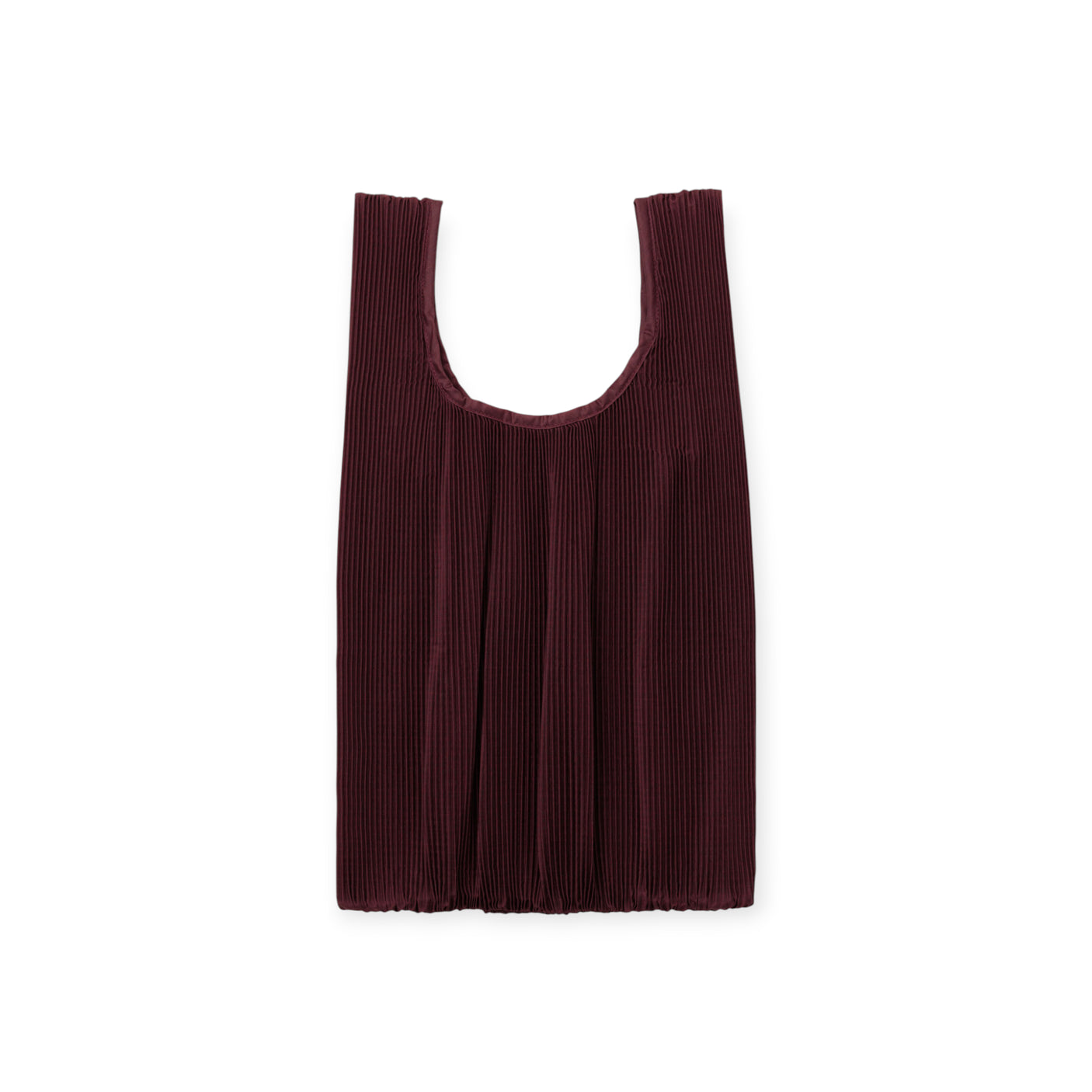 Pleated Baggu Bag - Mahogany