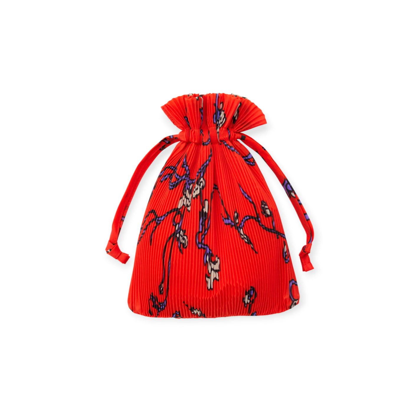 Pleated Baggu Bag - Red Snapdragon