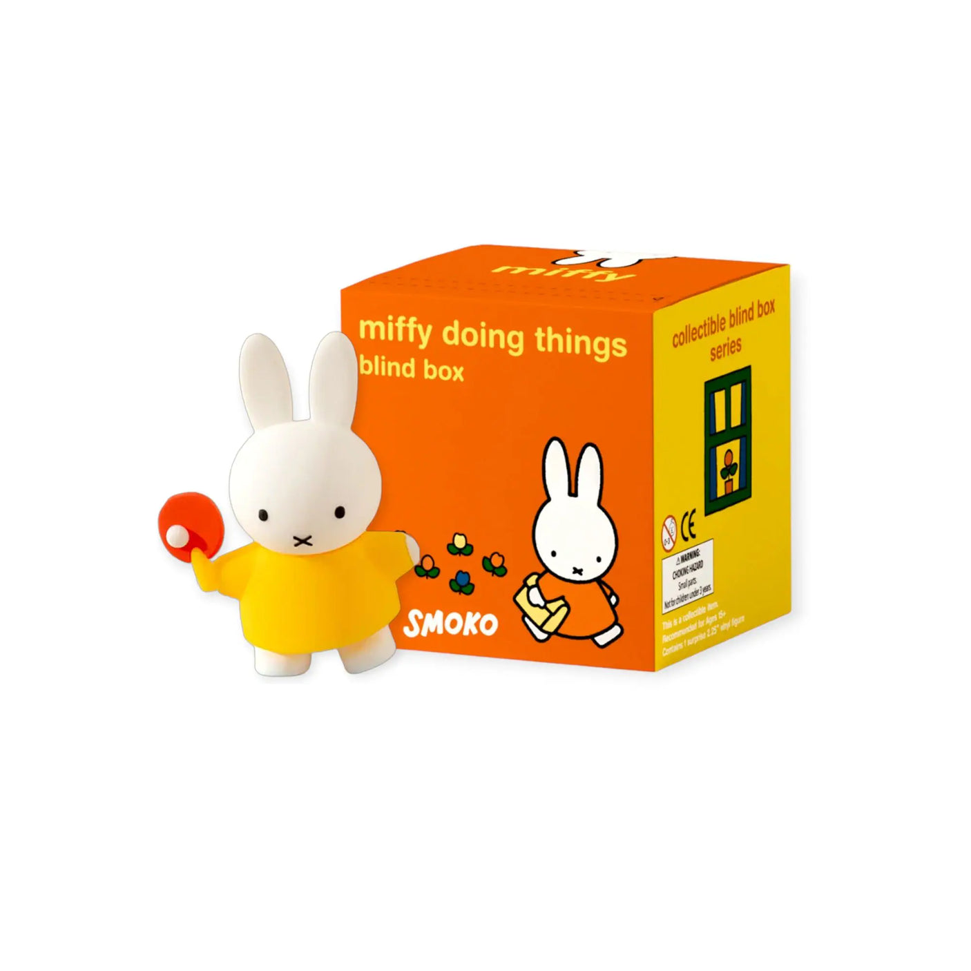 Miffy blind box collectible figure in orange display box