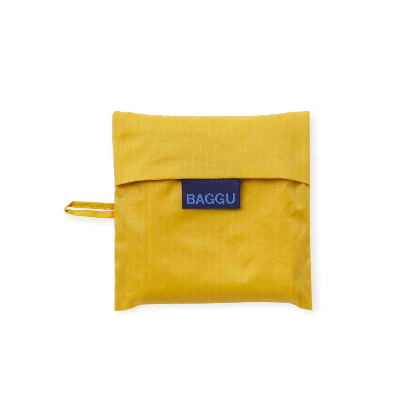 Sunflower Baggu standard reusable bag with front label and wrist strap