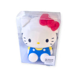 The Hello Kitty 3D coin purse, named "3D Hello Kitty Case - Blue," features an adorable Japanese style with a red bow and blue outfit, arriving in its original packaging.