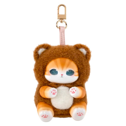 Bear figure from the Mofusand Kiramekko Fluffy Kitten Keychain Lineup