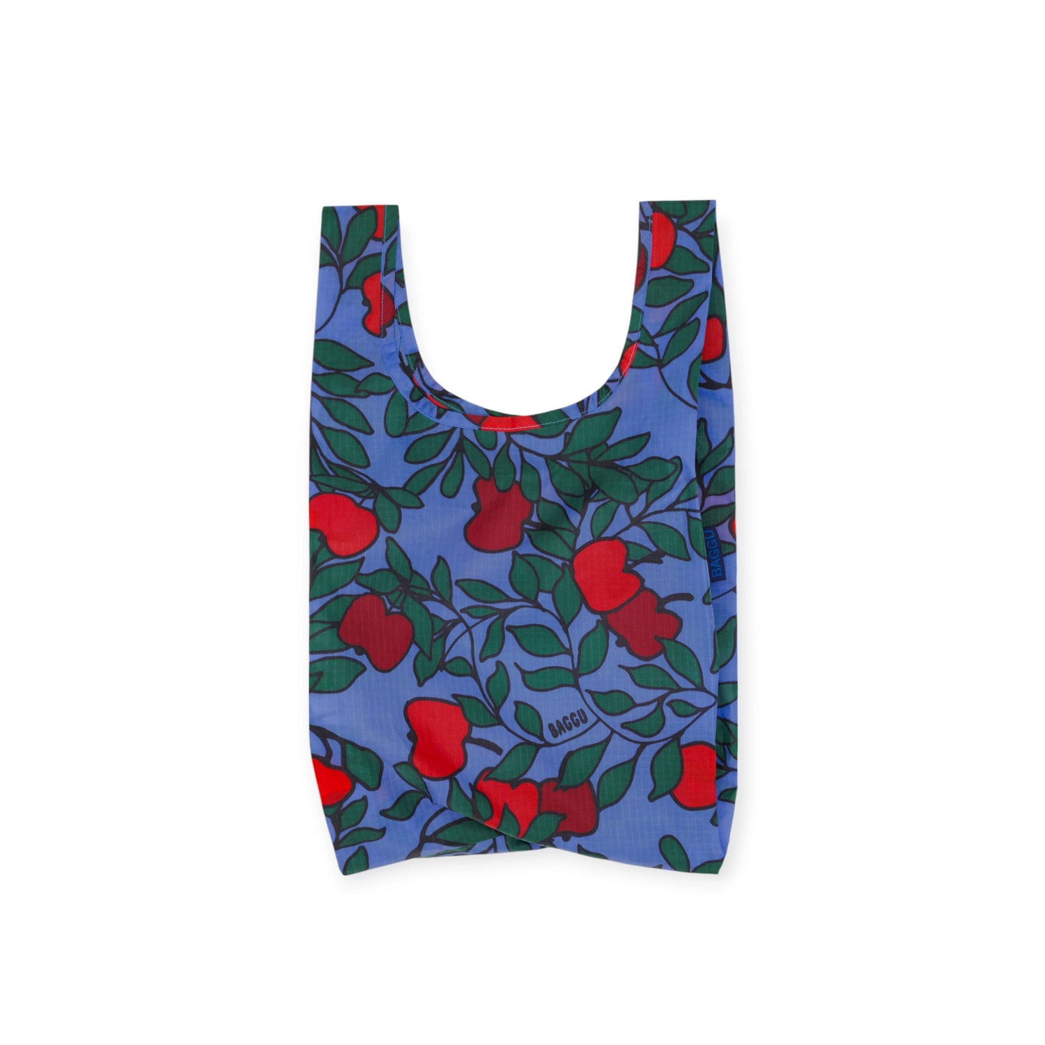 The Baby Baggu Bag - Apple Tree by Baggu features an apple tree design and is ideal for daily use and eco-friendly shopping.