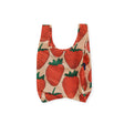 Baby Baggu bag with strawberry print, soft fabric tote