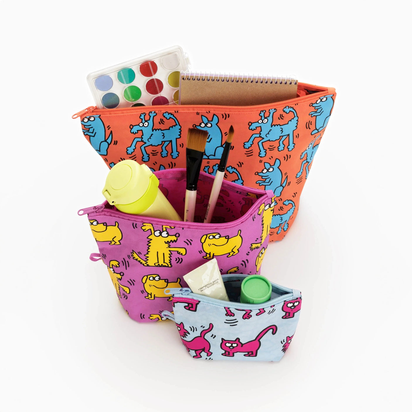 Baggu Go Pouch Set - Keith Haring