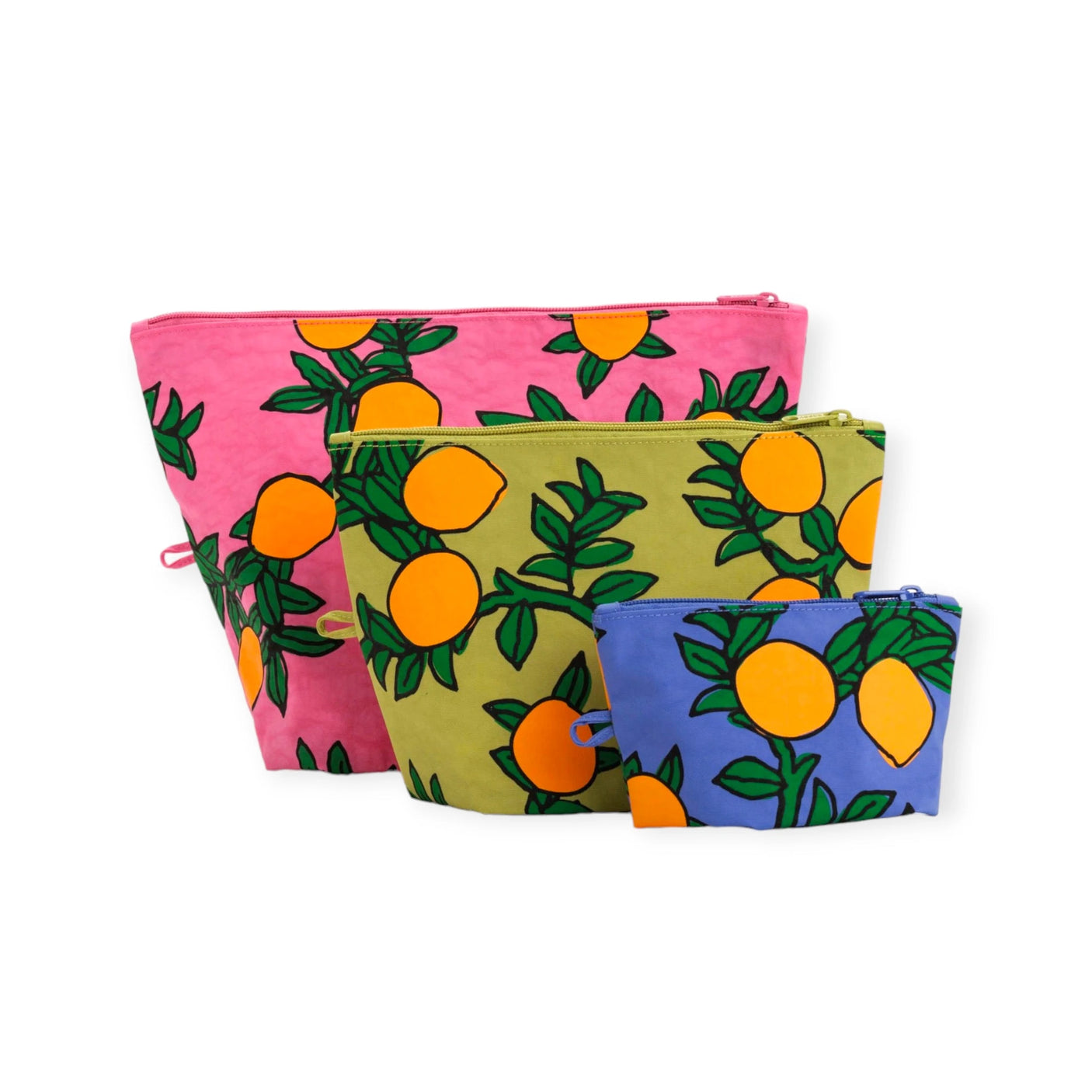 Baggu Go Pouch Set Orange Trees Blink Box