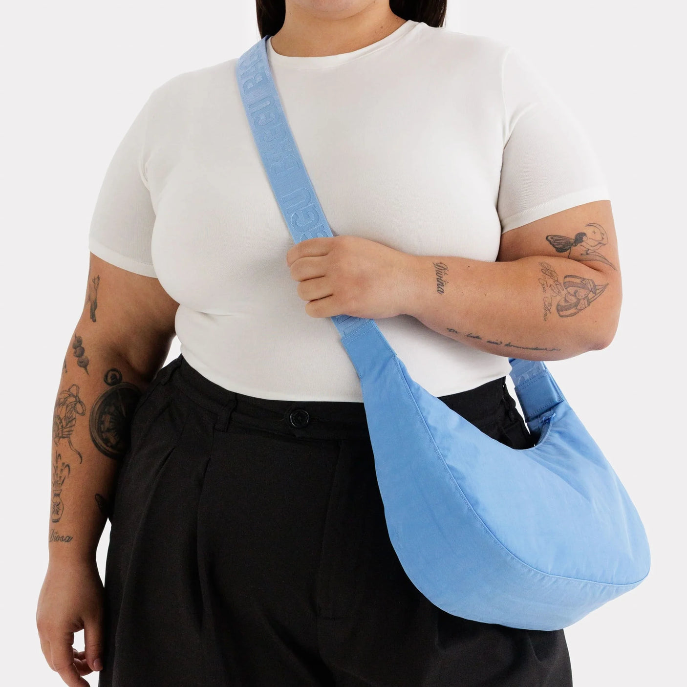 Baggu Medium Nylon Crescent Bag - Piscine
