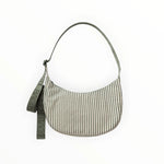 Baggu Medium Nylon Crescent Bag - Sage Stripe