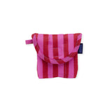 Baggu Puffy Earbuds Case - Pink & Red Stripe