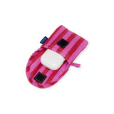 Baggu Puffy Earbuds Case - Pink & Red Stripe