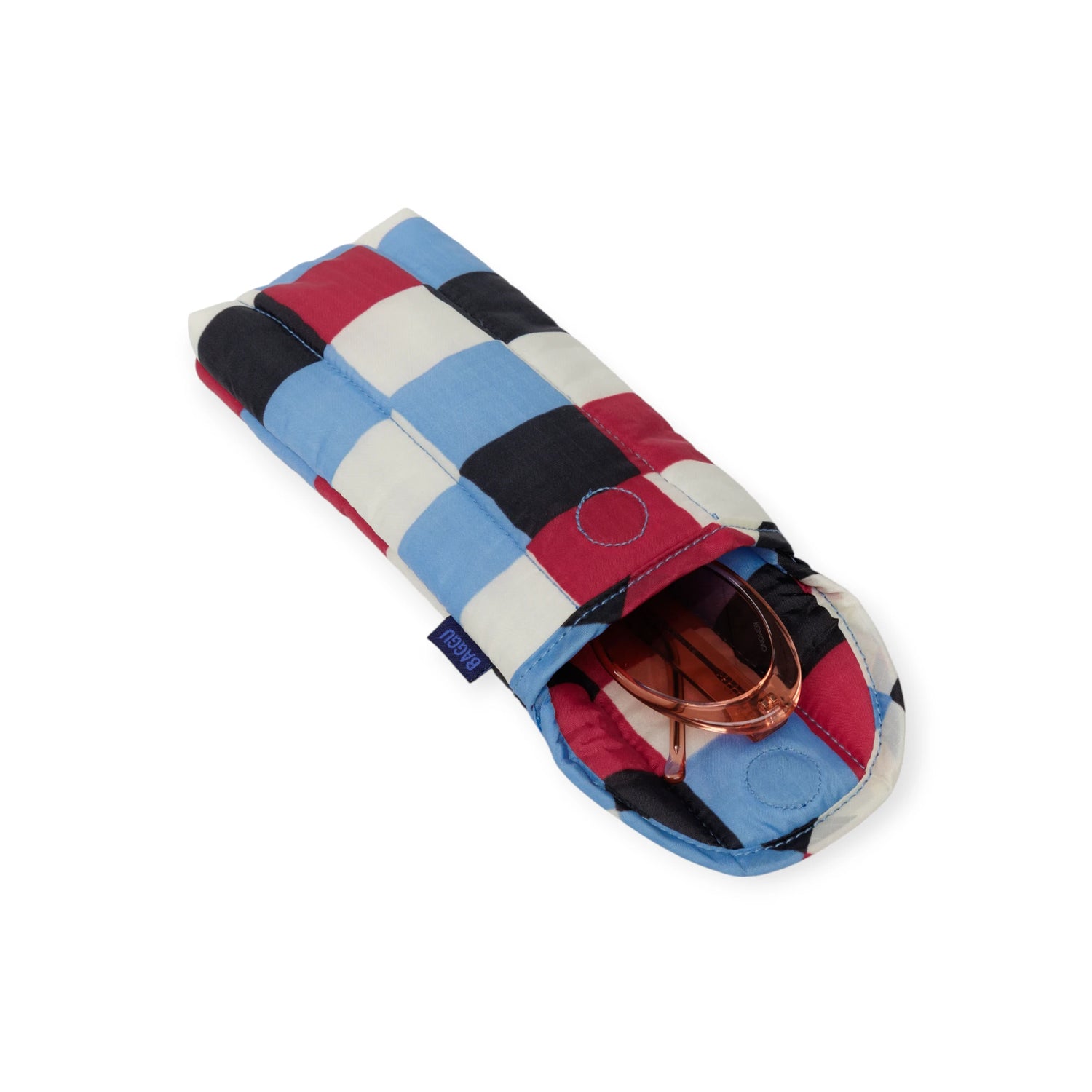 Baggu Puffy Glasses Sleeve - Painted Check