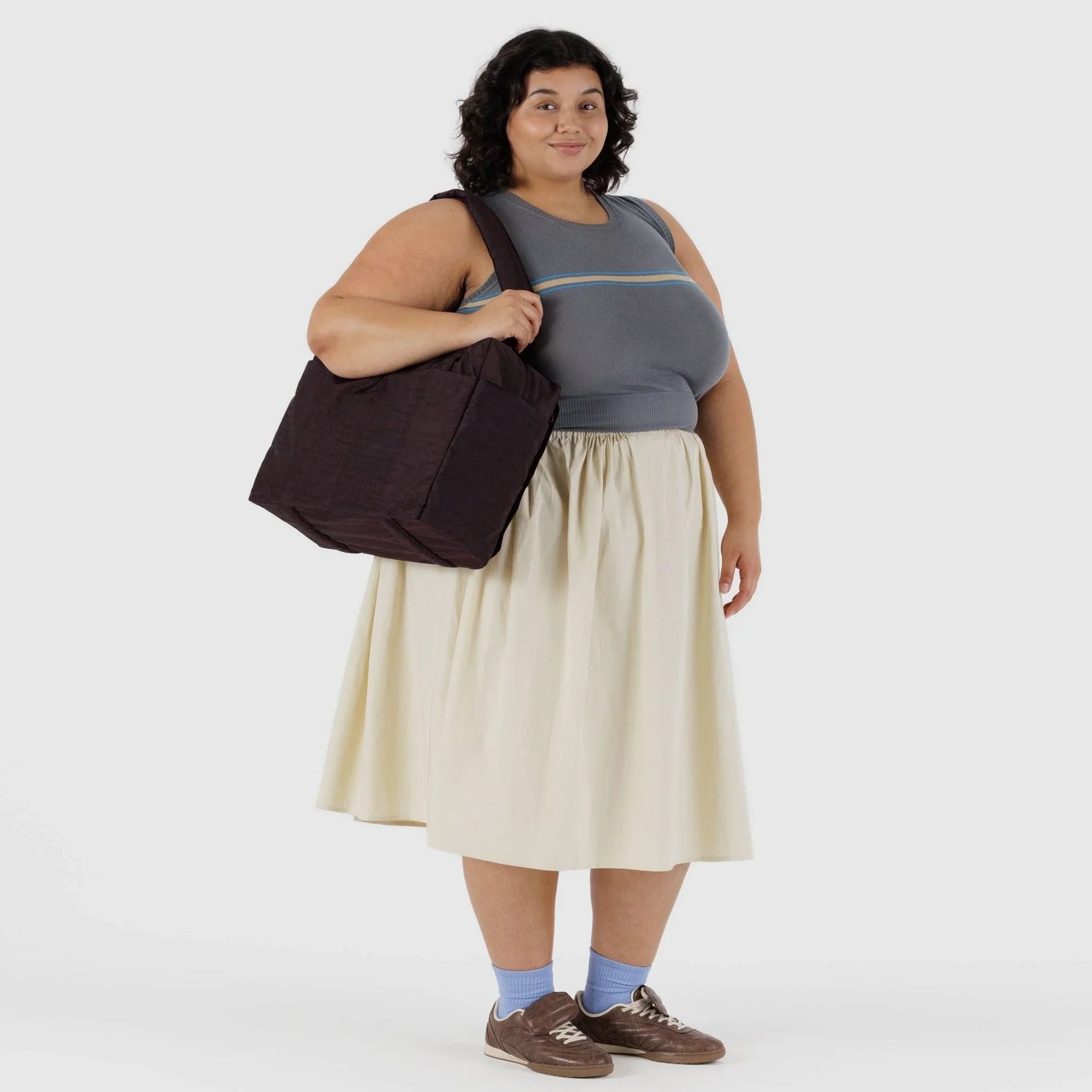 Baggu Small Cloud Carry-on - Black & White Gingham