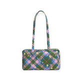 Baggu Nylon Bowler Bag - Green Star Plaid