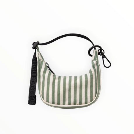 Baggu Crescent Bag Charm - Sage Stripe