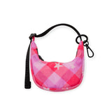Baggu Crescent Bag Charm - Pink Star Plaid