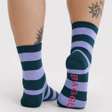Baggu Crew Socks - Malachite Stripe