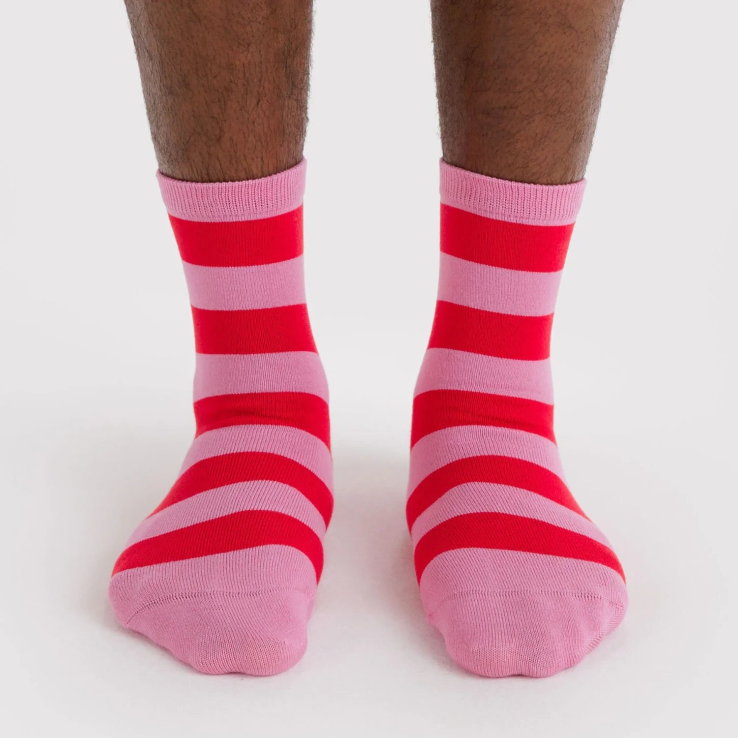 Baggu Crew Socks - Pink Stripe