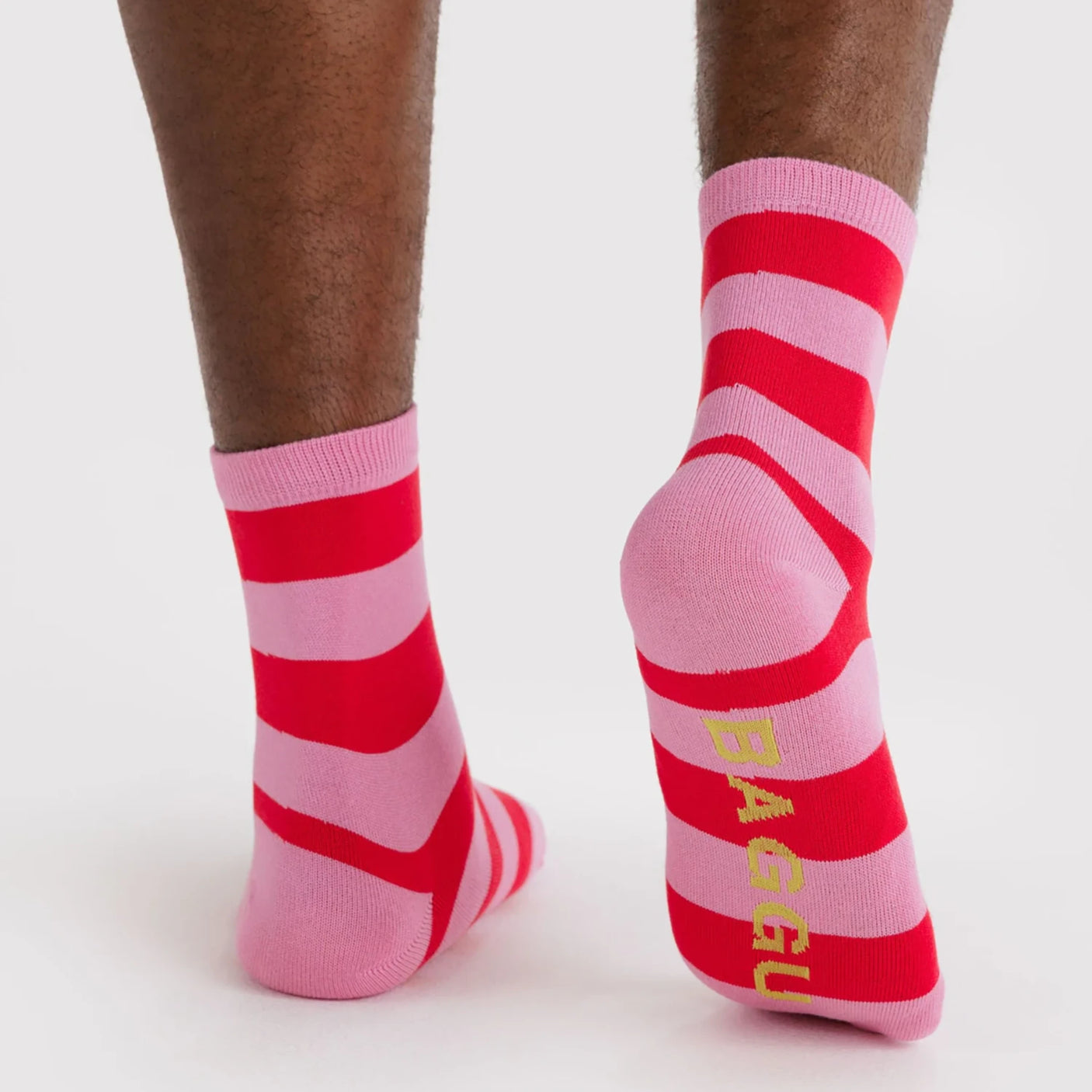 Baggu Crew Socks - Pink Stripe