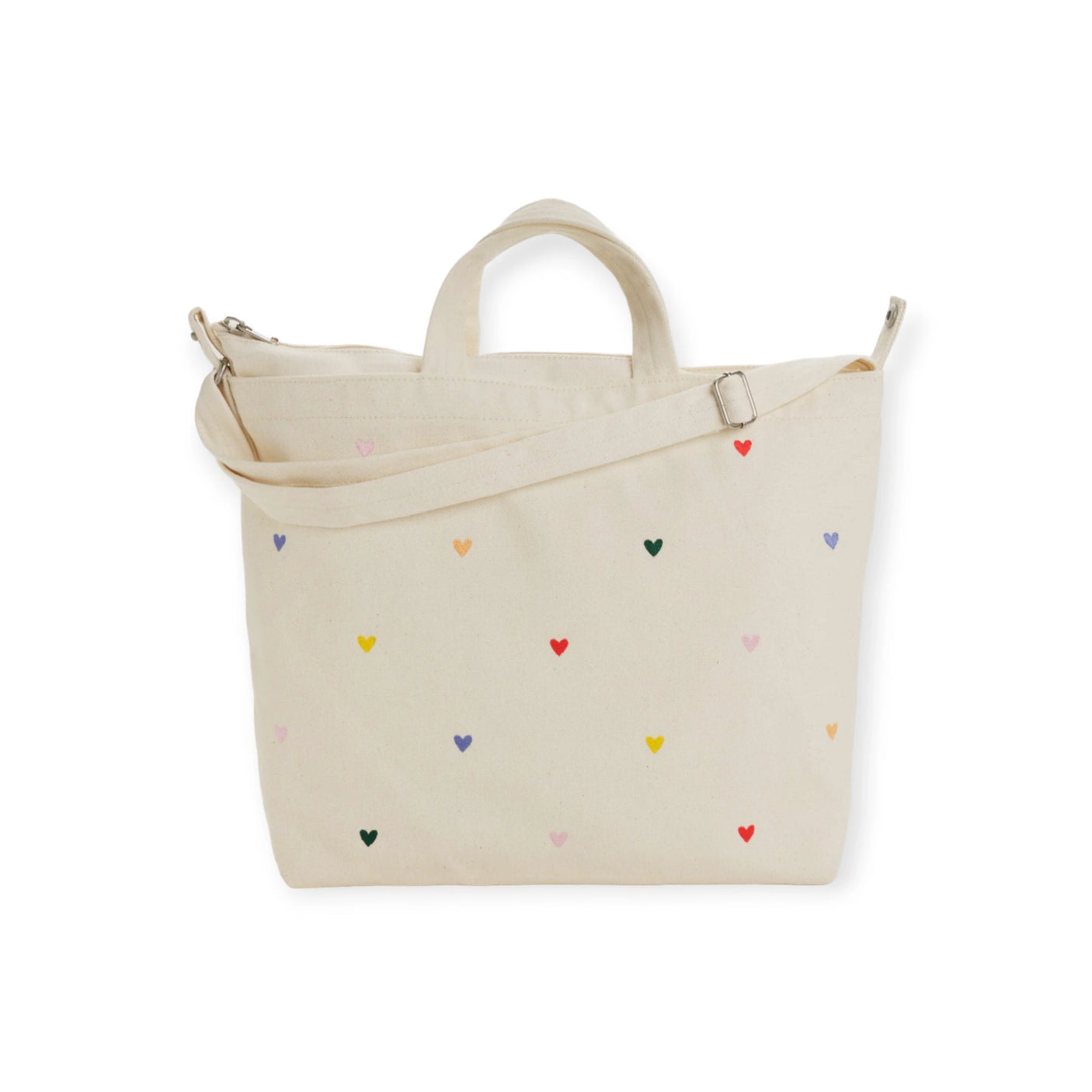 Baggu Duck Bag Medium - Embroidered Hearts