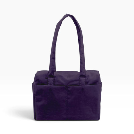 Baggu Everyday Cloud bag in fig purple, structured tote with top handles