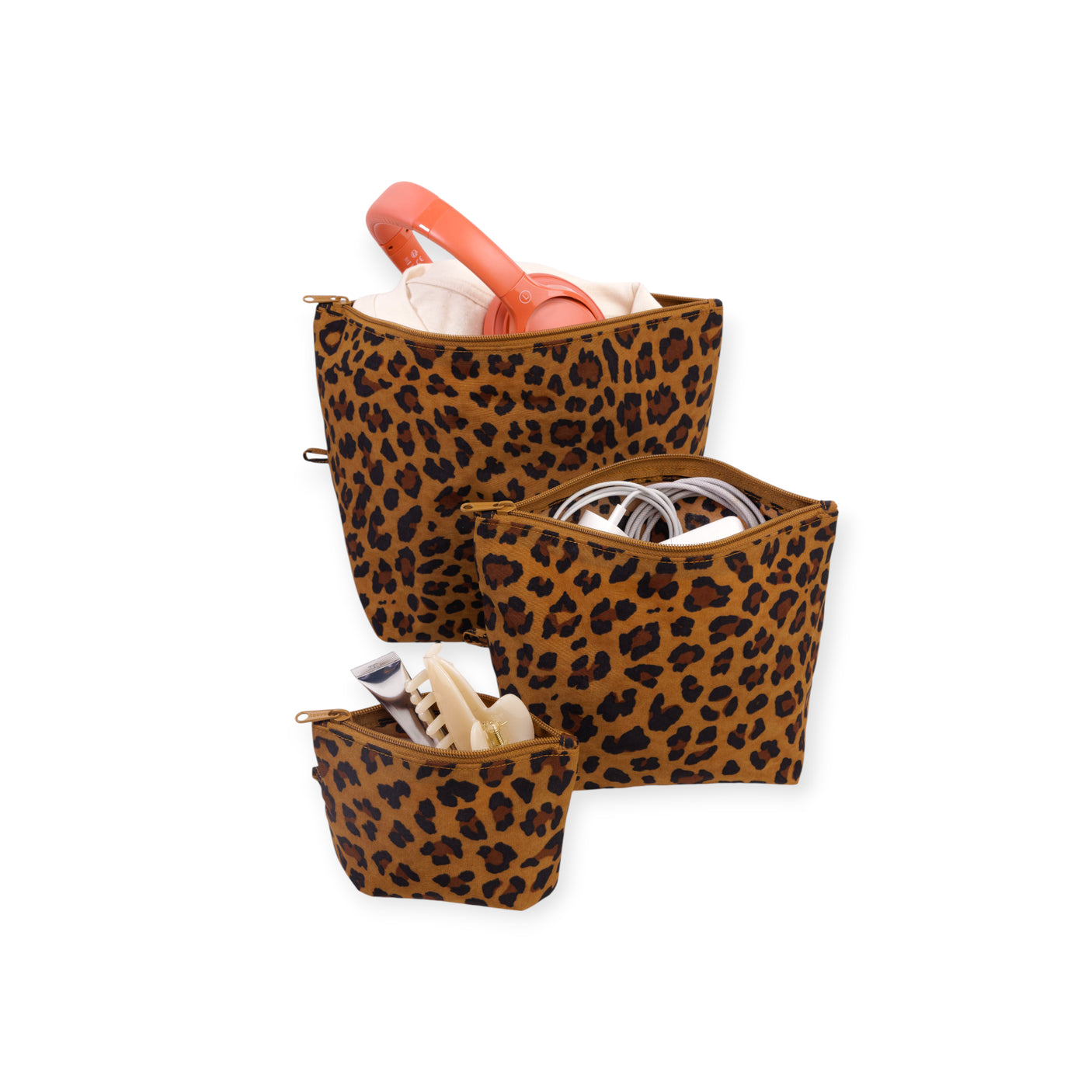 Baggu Go Pouch Set - Leopard