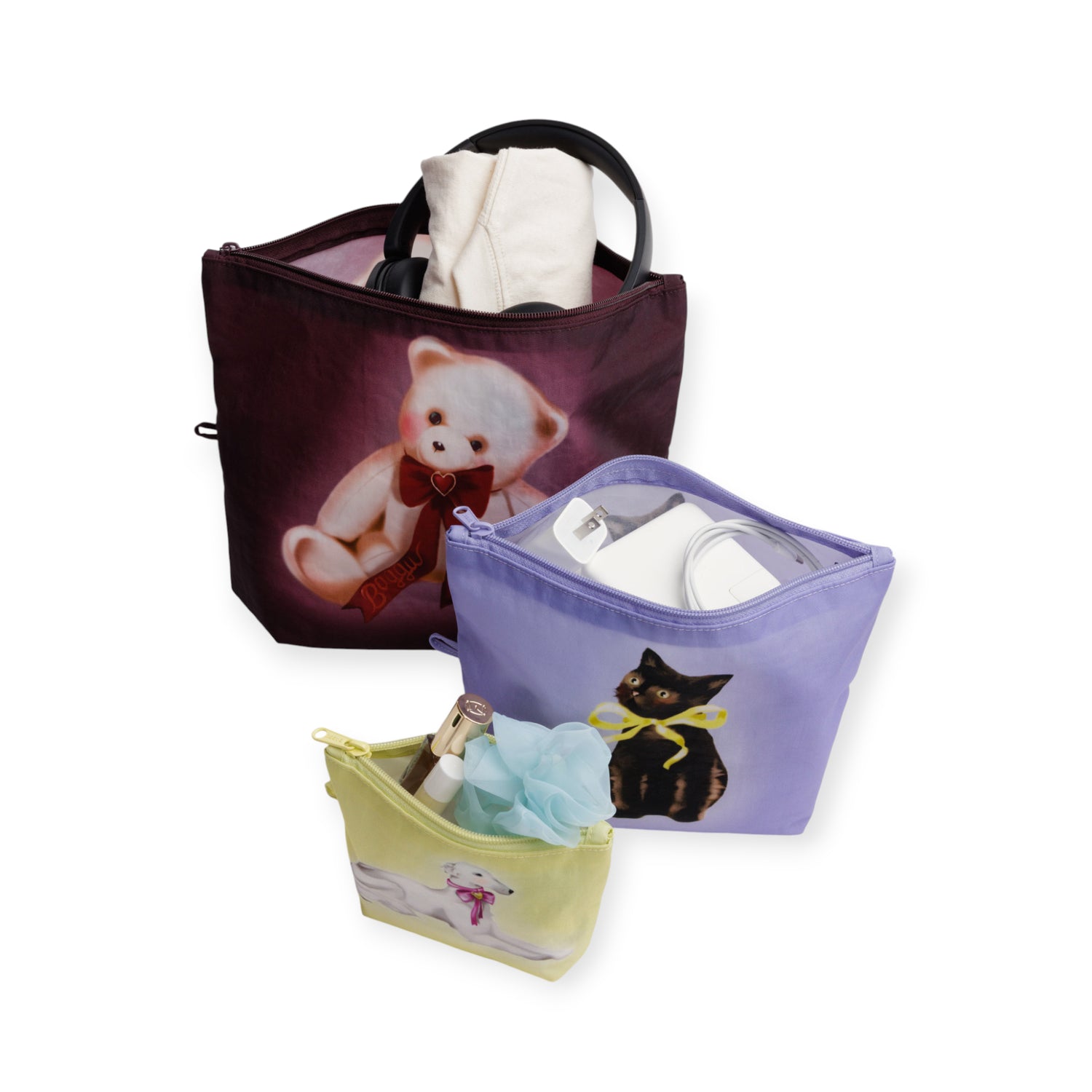 Baggu Go Pouch Set - Fancy Animals