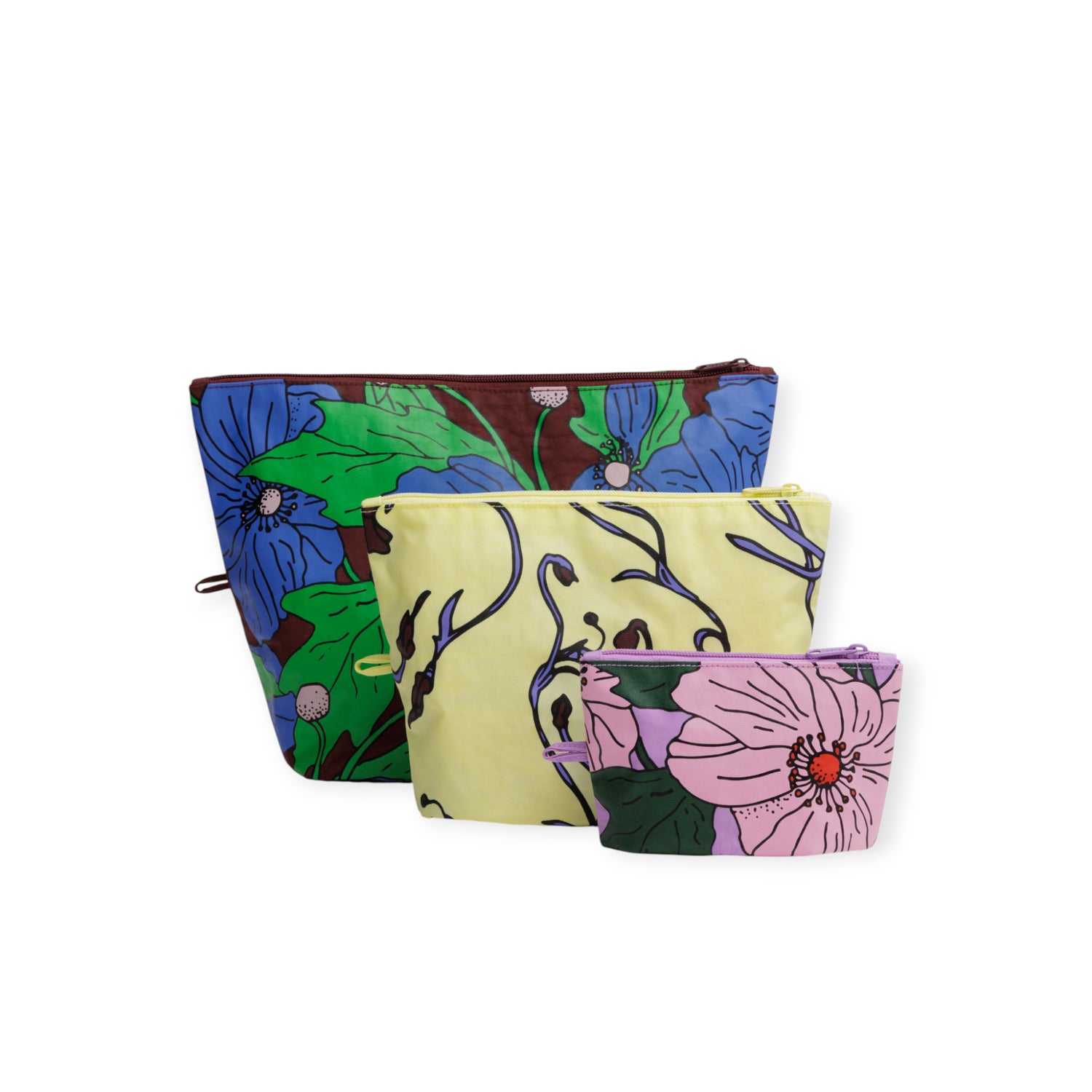Baggu Go Pouch Set - Poppy Mix