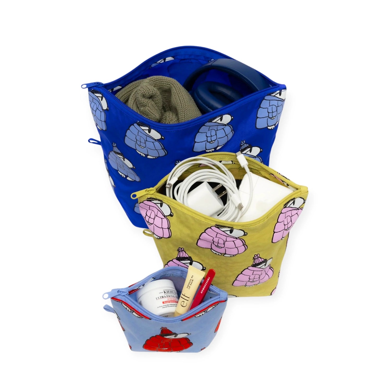 Peanuts x Baggu Go Pouch Set - Puffer Snoopy – Blink Box