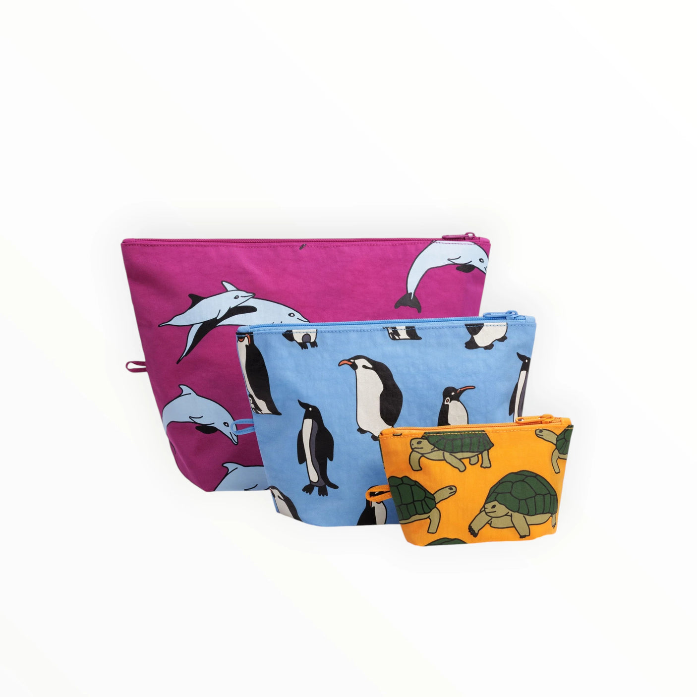 Baggu Go Pouch Set - Vacation Animals
