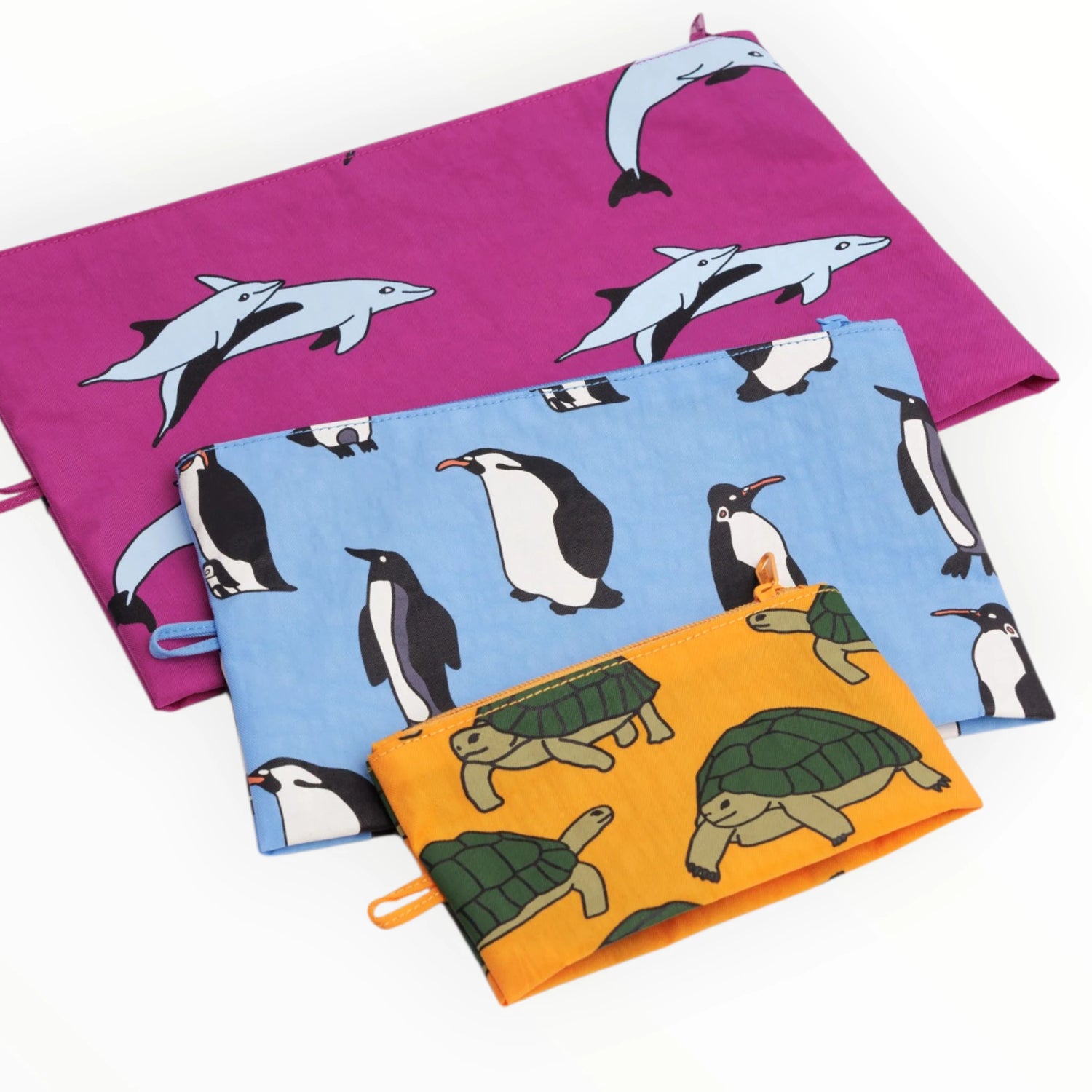 Baggu Go Pouch Set - Vacation Animals