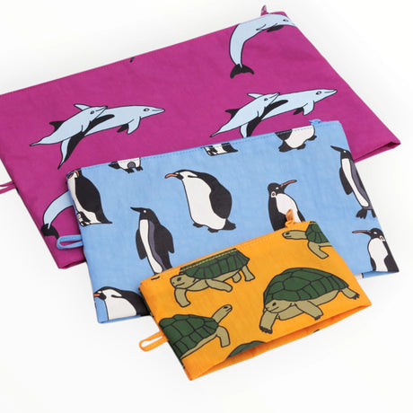 Baggu Go Pouch Set - Vacation Animals