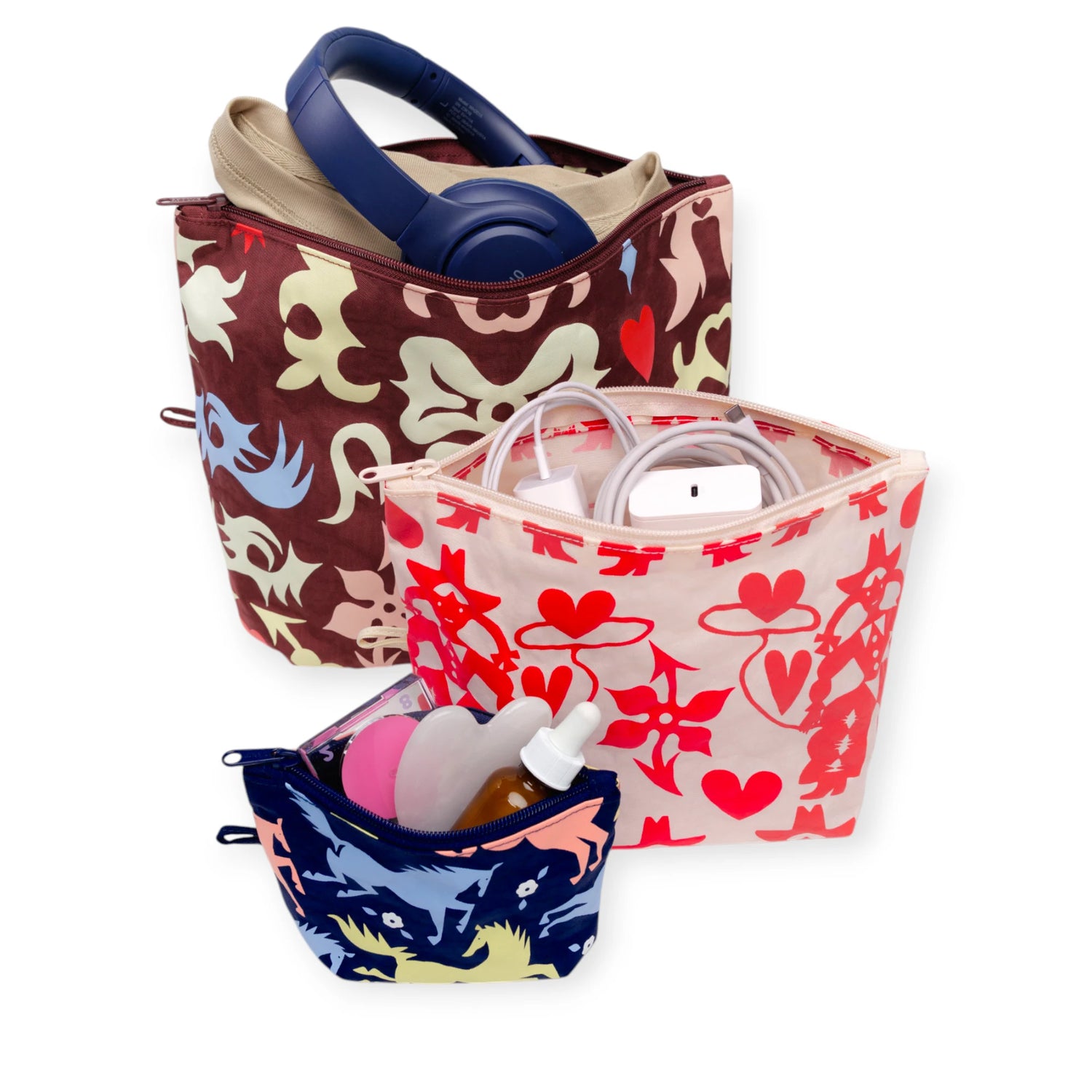 Baggu Go Pouch Set - Western Cut-Outs