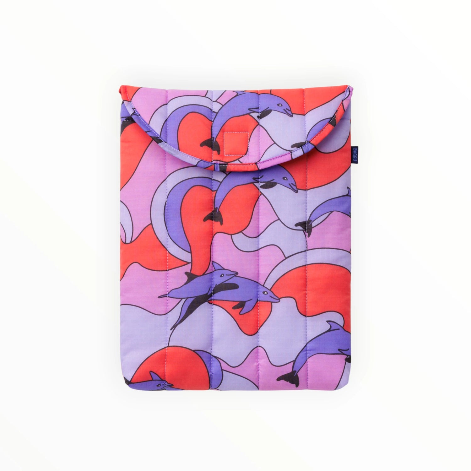 Baggu Puffy Laptop Case 13-14" - Dolphins