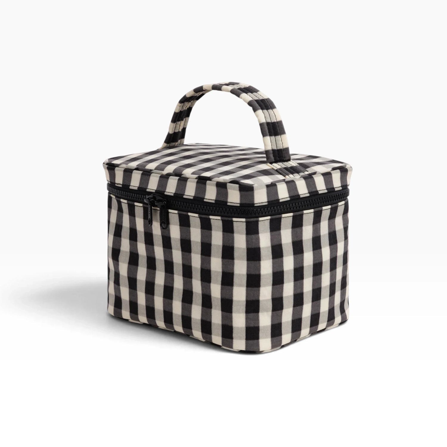 Baggu Large Cosmetic Case - Black & Cream Gingham
