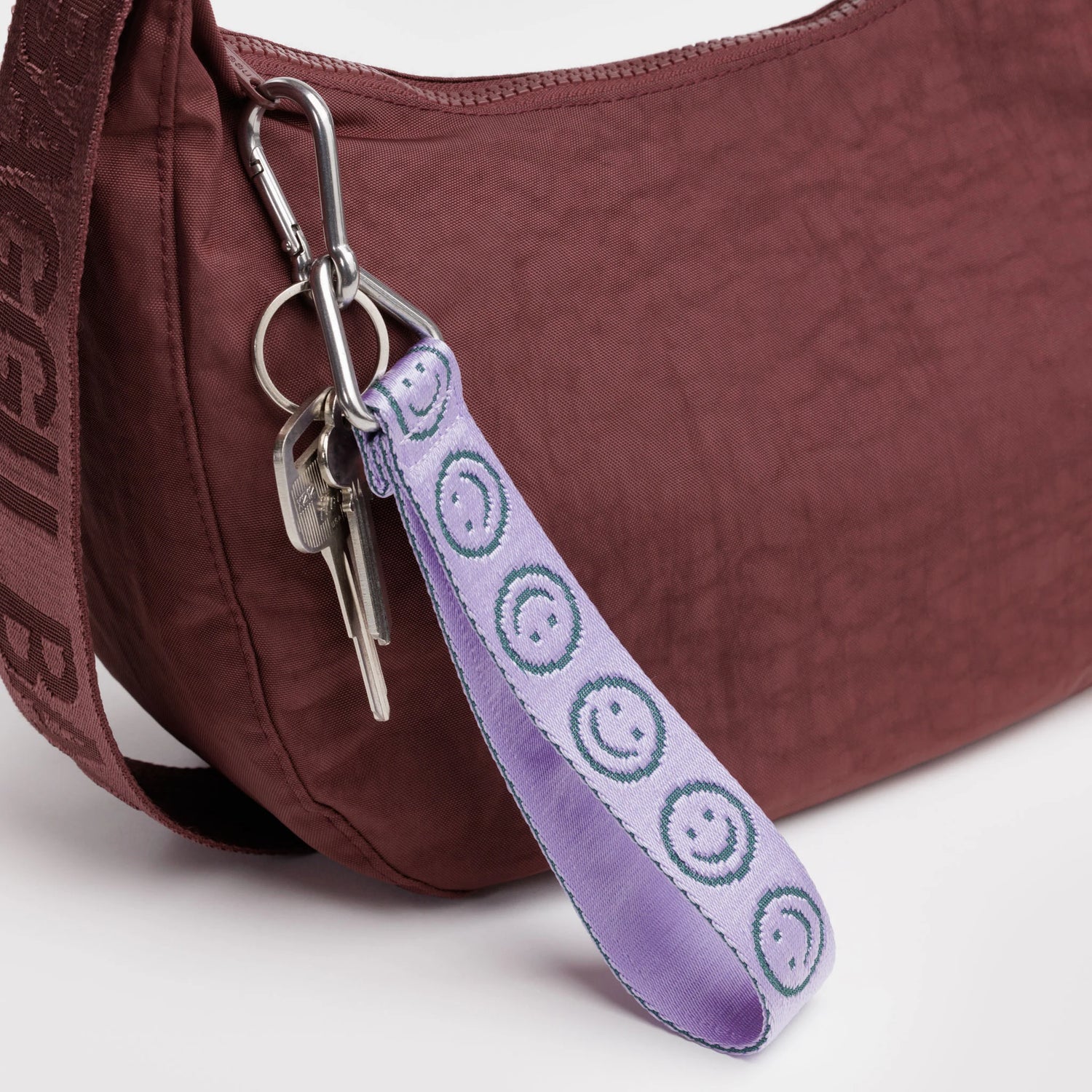 Baggu Logo Keychain - Lilac Happy