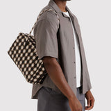 Baggu Medium Nylon Bowler Bag - Blurred Gingham