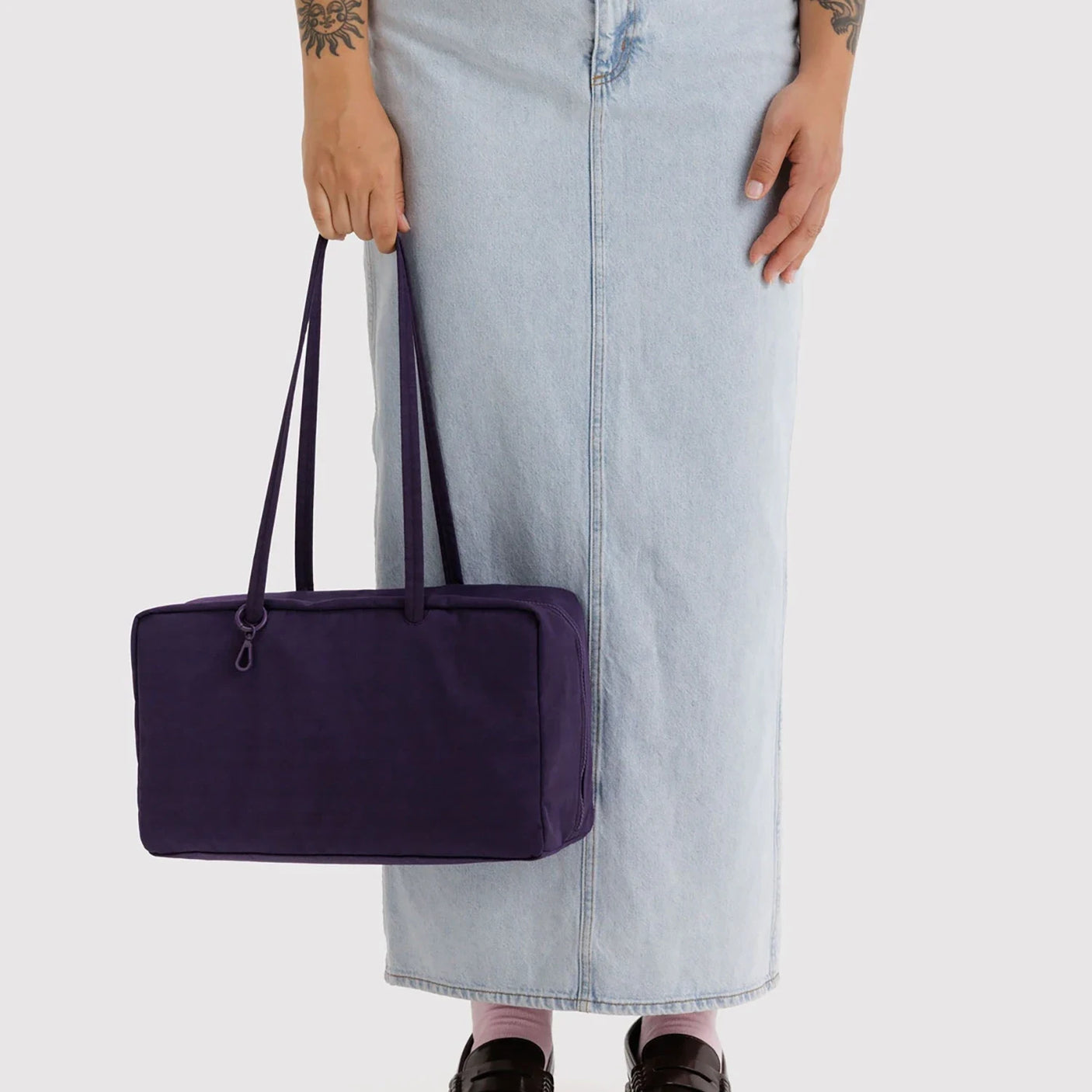 Baggu Medium Nylon Bowler Bag - Fig