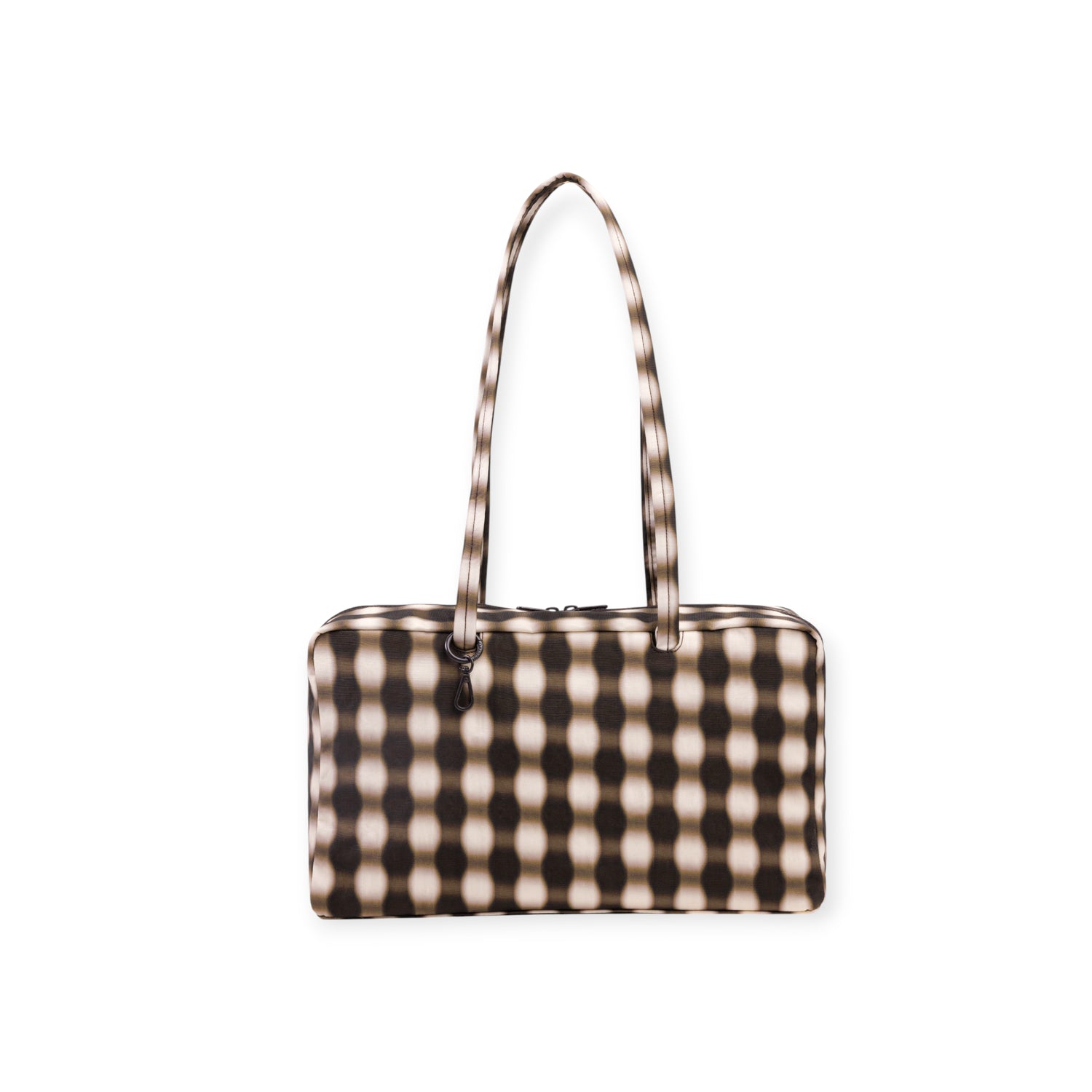 Baggu Medium Nylon Bowler Bag - Blurred Gingham